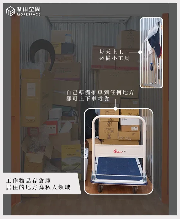 摩爾空間提供工業級控濕環境，將相對濕度穩定維持在 65% 以下，守護陳先生的精密儀器與舊車音響設備